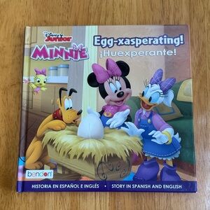 Disney Junior Minnie Bilingual Book Spanish English Hardcover Egg-xaspersting